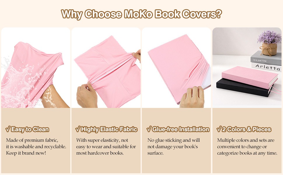 book cover, book sleeve, book cloth, stretchable book protector, reusable book covers for hardcover