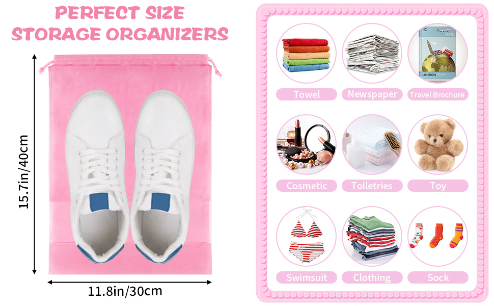 pink shoe bag
