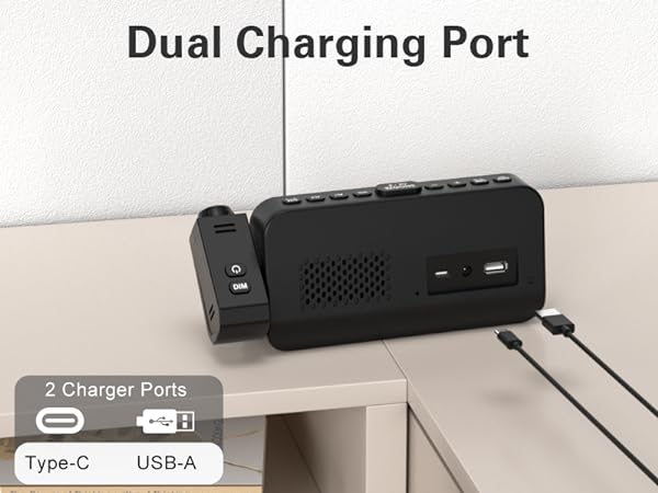 alarm clock usb port