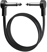 GOGHOST 24 Inch Guitar Patch Cables, 1/4" TS Right Angle Effect Pedal Flat Cables