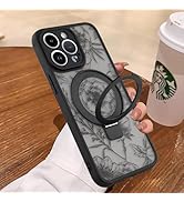 OOK Magnetic Ring Case for iPhone 14 Pro Max Case Kickstand [Compatible with MagSafe] Slim Transl...