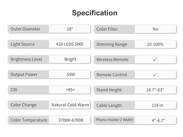 ring light with stand 18 inch,ring light 18 inch