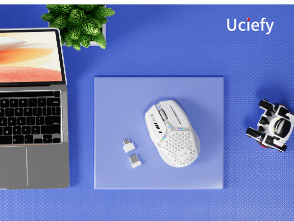 triple mode bluetooth mouse white