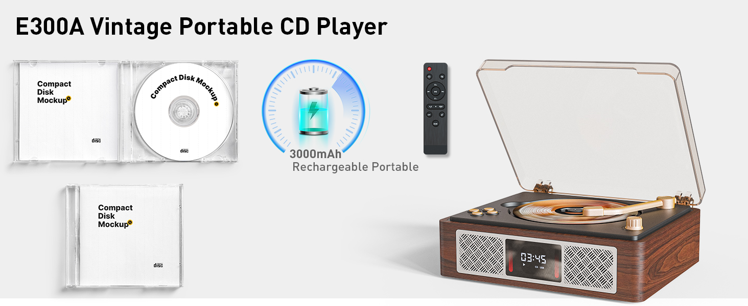 E300 Retro Portable CD Player