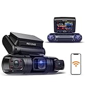 RexingUSA S3 Dash Cam for Rideshare Drivers - Front, Cabin &amp; Side 1080p Cameras, Wi-Fi, GPS, Infr...