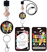 Obookey Teacher Lanyards for ID Badges - Teacher Lanyard with ID Holder, Second Grade Cute Pencil...