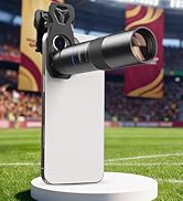 APEXEL 10X Tele-Macro Pro Dual Lens 2-in-1, Portable Clip-On Telephoto Macro Lens for iPhone, Com...