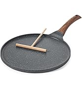 SENSARTE Nonstick Crepe Pan, Swiss Granite Coating Dosa Pan Pancake Flat Skillet Tawa Griddle 10-...