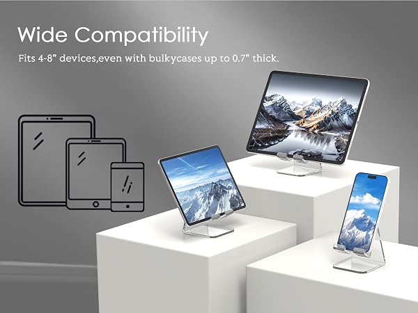Wide Compatibility Fits 4-8" devices