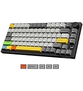 ATTACK SHARK Mechanical Gaming Keyboard with Coiled Cable,2.4G/Bluetooth/USB-C Wired and TFT Smar...