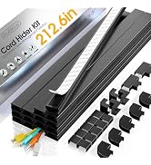 212.6in Cord Covers for 2-3 Wires on Wall, TV Cord Hider Wall, Easier Set-up Wire Hider Wire Cove...