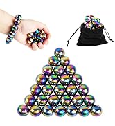 28 Pcs Magnetic Balls Fidget Toy, Adult Fidget Toys, Magnet Balls Can Replace Ferrite Putty, Offi...