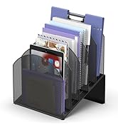 ReePlan Desk File Organizer, Vertical File Folder Organizer with 5-Section, Document &amp; Record Hol...