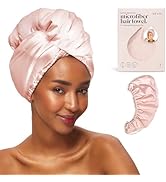Kitsch Satin Microfiber Hair Towel Wrap for Women - Super Absorbent, Quick Dry, Anti-Frizz - for ...