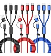Ankndo Multi Charging Cable [3Pack 4FT] 6 in 1 Multi USB Charger Cable 3A Multiple Charger Cable ...