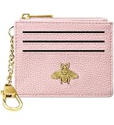 SEAVILIA Card Holder Keychain Wallet for Women with ID Window RFID Blocking Coin Purse Bee Gifts ...
