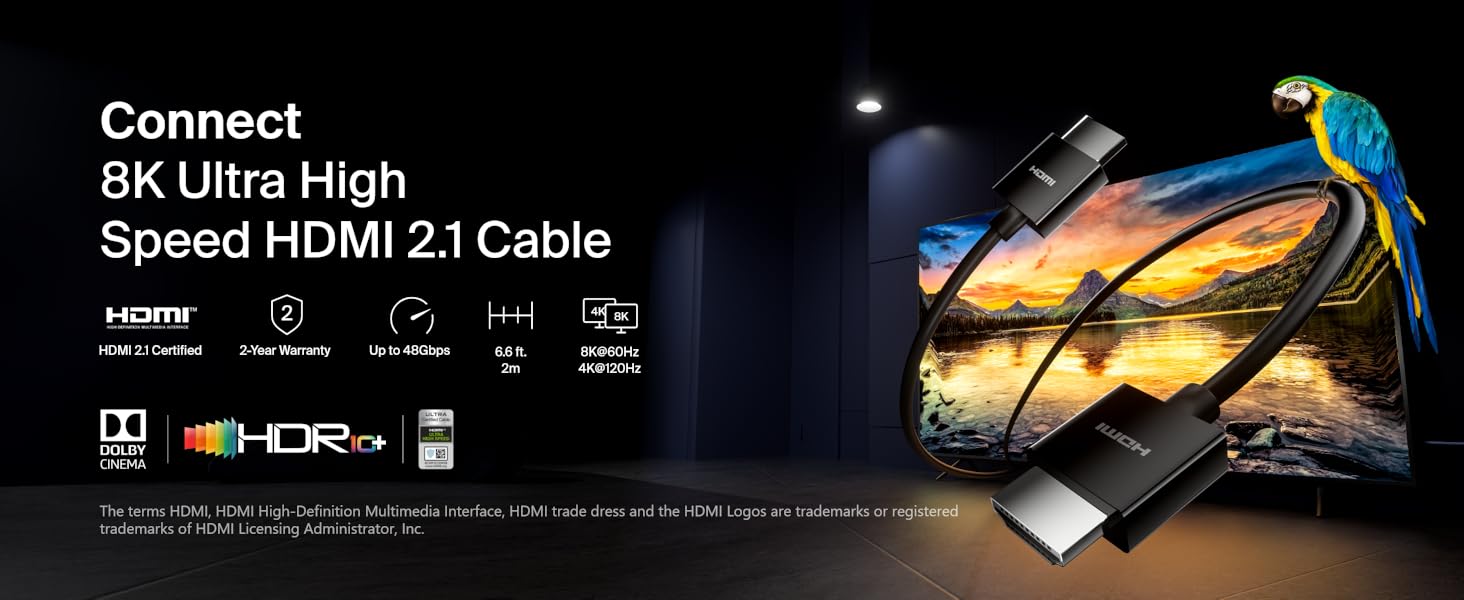 Connect 8K Ultra High Speed HDMI 2.1 Cable
