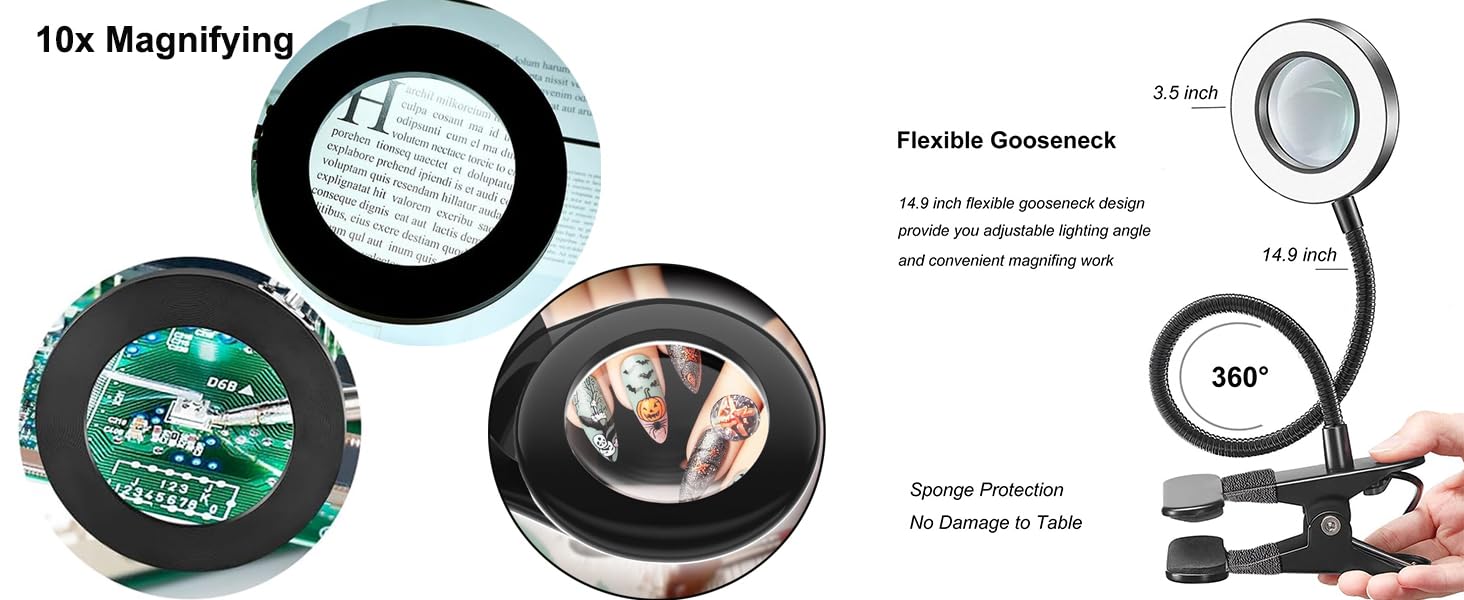 magnifying glass with light