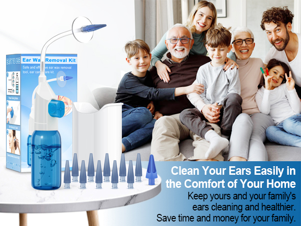 Safe &amp; Effective Ear Cleaning Kit for Adults Kids &amp; Elders Home Ear Washer