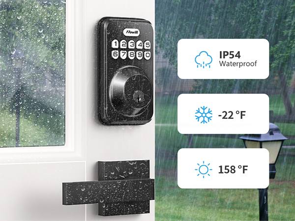 black electronic door lock set
