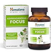 Himalaya Ashwagandha + Focus with Ashwagandha, Bacopa, Rosemary &amp; Green Tea for Memory, Focus and...