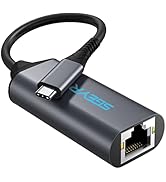 SGEYR USB C to Ethernet Adapter, USB Type C to Ethernet Gigabit Adapter, Thunderbolt 3 to RJ45 Gi...