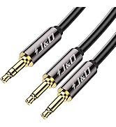 J&amp;D Airplane Airline Flight Cable for Headphones, 3.5mm 1/8 inch TRS Male to Dual 3.5mm 1/8 inch ...
