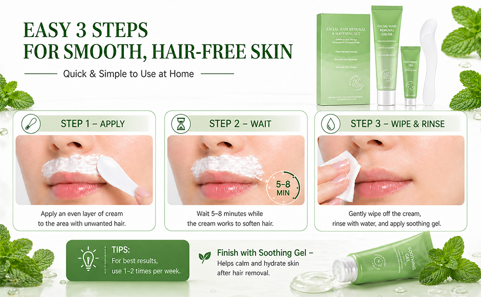 Facial Hair Removal Cream for Women