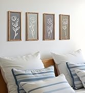 boho bathroom decor set of 4 framed wall art