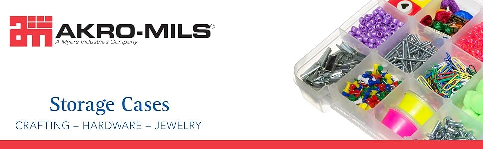 Akro-Mils plastic Storage Cases segmented compartment bins storage box hardware storage nut and bolt