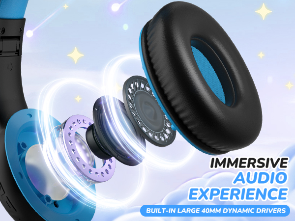 study travel kids headphones wireless