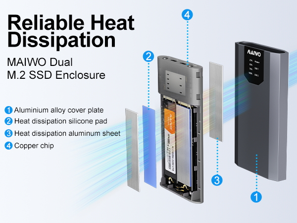 M.2 SSD Enclosure Cloner for NVMe &amp; SATA