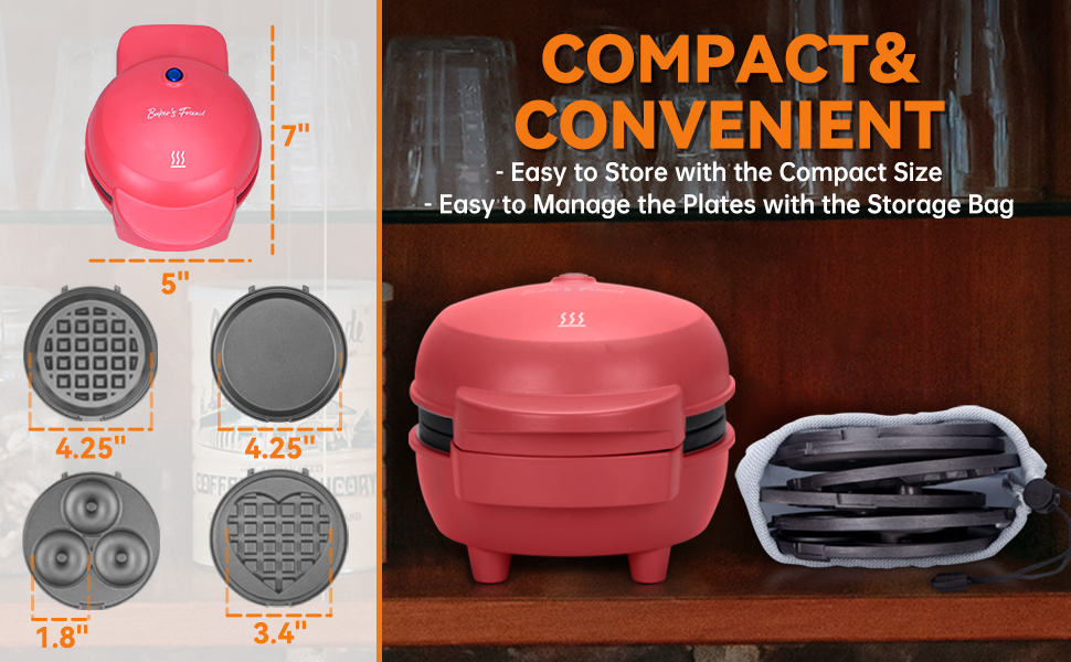 Compact and convenient compact size easy to store and manage