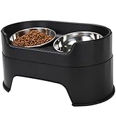 MASOCAT Raised Dog Bowls,Stainless Steel Dog Food Dish and Pet Water Bowls,Elevated Height Adjust...