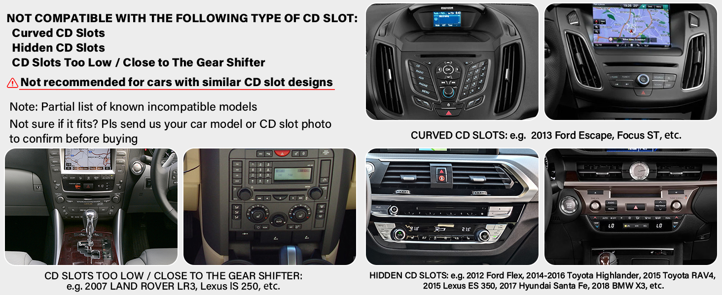 CD Slot Mount for CarPlay Screen