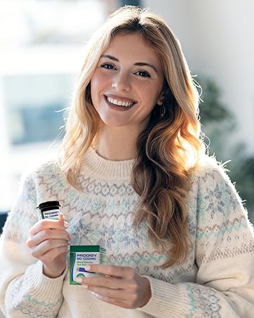 Customer with test strips