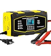 FASTAGEI 6-Amp Battery Charger, 12V 6A Lead Acid Portable Car Battery Charger 4-Stage Trickle Cha...