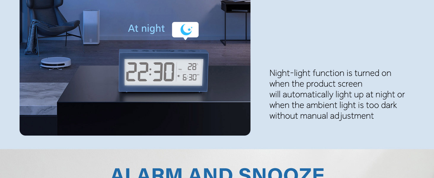 Zonopy Digital Alarm Clock with LED Display