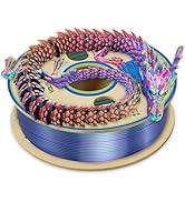 YOUSU 3D Printer Filament 1.75mm,Tri-Colors PLA Filament,Shiny Silk Coextruded PLA, Silk Green Pu...