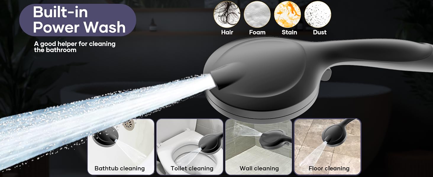 matte black shower head
