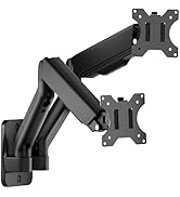 monTEK Dual Monitor Wall Mount for 17 to 32 inch Flat/Curved Screens, Each Holds to 19.8 lbs, Ful...