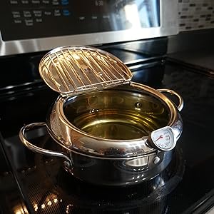 Fryer pot on stove