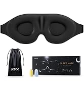 MZOO Luxury Sleep Eye Mask for Side Sleeper Men Women, Zero Eye Pressure 3D Sleeping Mask, Light ...