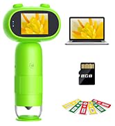 Pocket Microscope for Kids with 2inch IPS Screen, Leipan 16MP Digital Microscope 1000X, 1080P Min...
