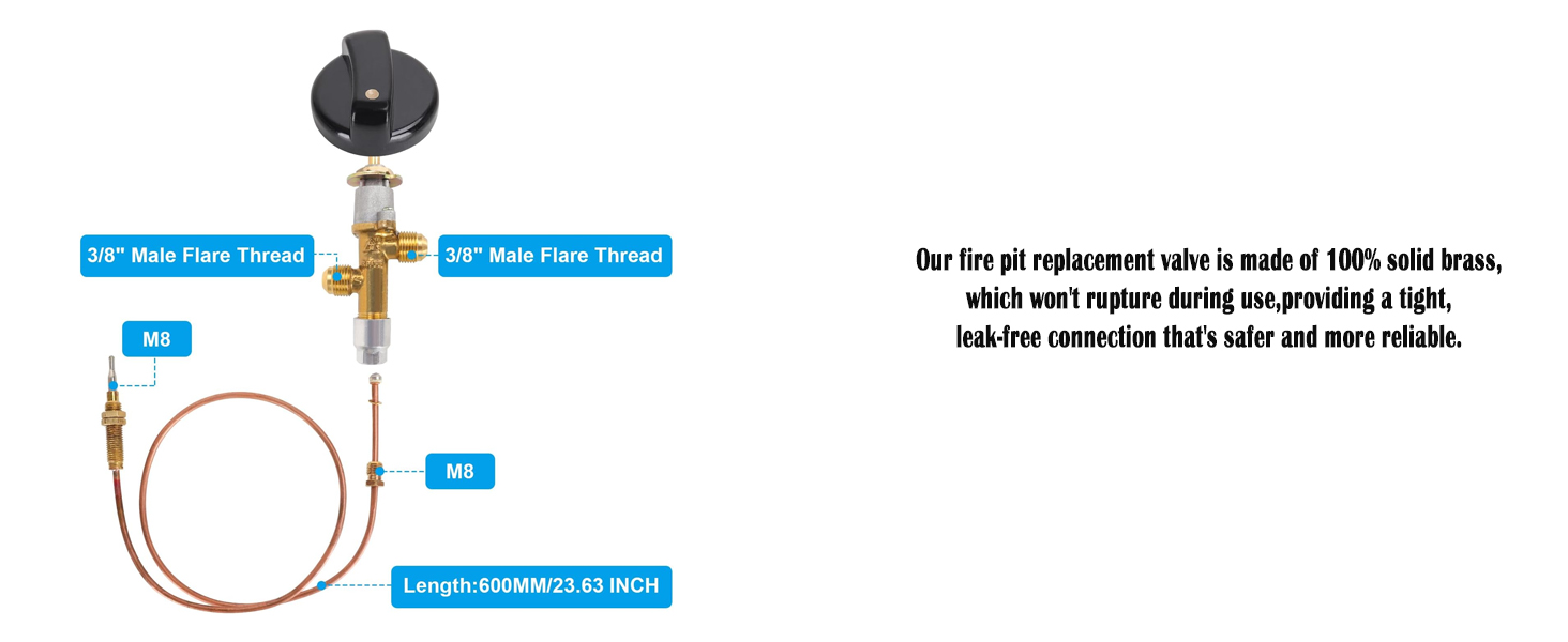 Gas Fireplace Fire Pit Flame Failure Safety Control Valve Kit