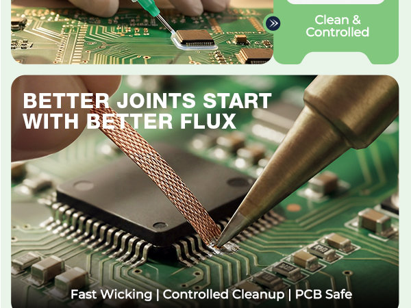 Solder Flux Paste Desoldering Wick No Clean Rosin Handy Flux Syringe Solder Wick Braid