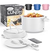 Buddew 100W Electric Lunch Box, 33-Ounce Portable Food Warmer for Work/Office/Car/Travel 12V/24V/...