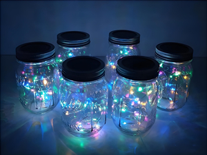 mason jar fairy lights solar lids