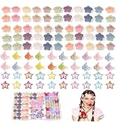 120 pcs Mini Hair Clips Colorful Hair Accessories Matte Claw Clips Star/Flower/Butterfly Hair Cli...