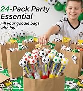 24 Pcs Soccer Party Favor Sport Pen, 4-in-1 Multicolor 0. 5mm Ballpoint Pens for Soccer ...